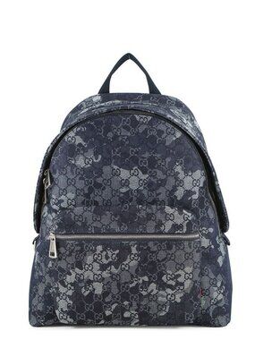 Gucci Backpack Large GG Denim Sac Dark Blue